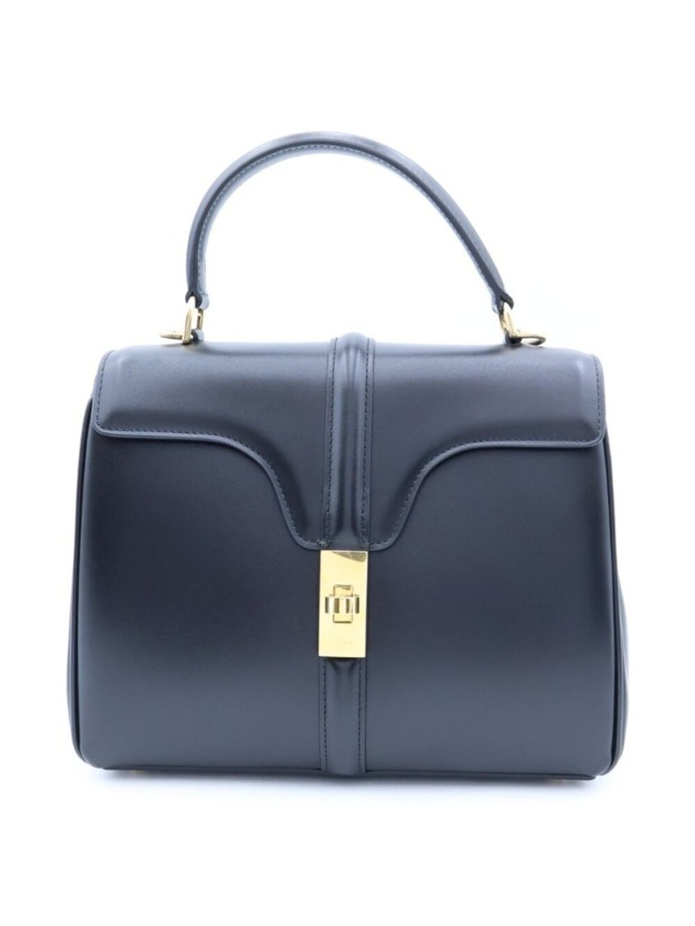Celine Seeds 16 Small Leather 2-Way Bag Gold Black